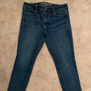 American Eagle Dark Blue Hi-Rise Jegging Jeans